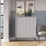 Комод высокий Perfect Home Новая/Nova 2-дверный с черными ножками K104 Серый