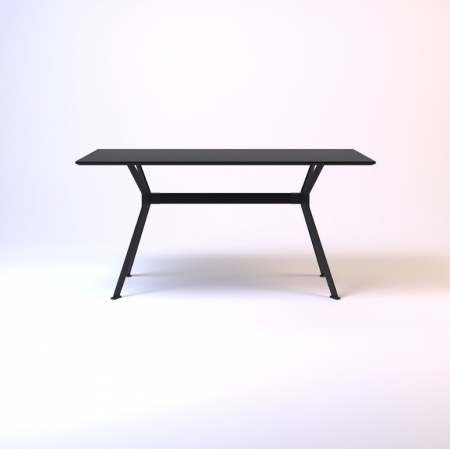 Стол обеденный LVK- Stealth 160 х 90 черные ноги/ черный дуб