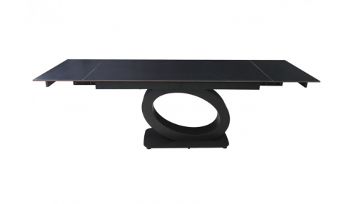 Стол раскладной INI- OVIDIO CERAMIC 160(240)*90 черный мат/ черный каркас