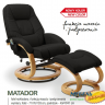 Кресло с подставкой для ног PL- HALMAR MATADOR (черный)