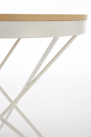 Стол журнальный HALMAR LEILA натуральный-белый