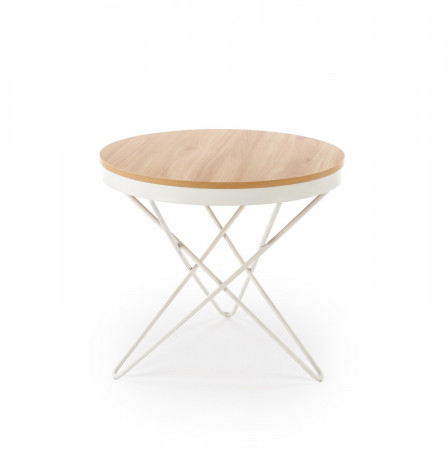 Стол журнальный HALMAR LEILA натуральный-белый