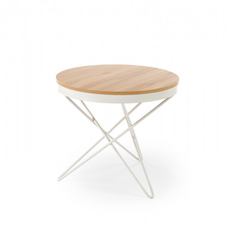 Стол журнальный HALMAR LEILA натуральный-белый