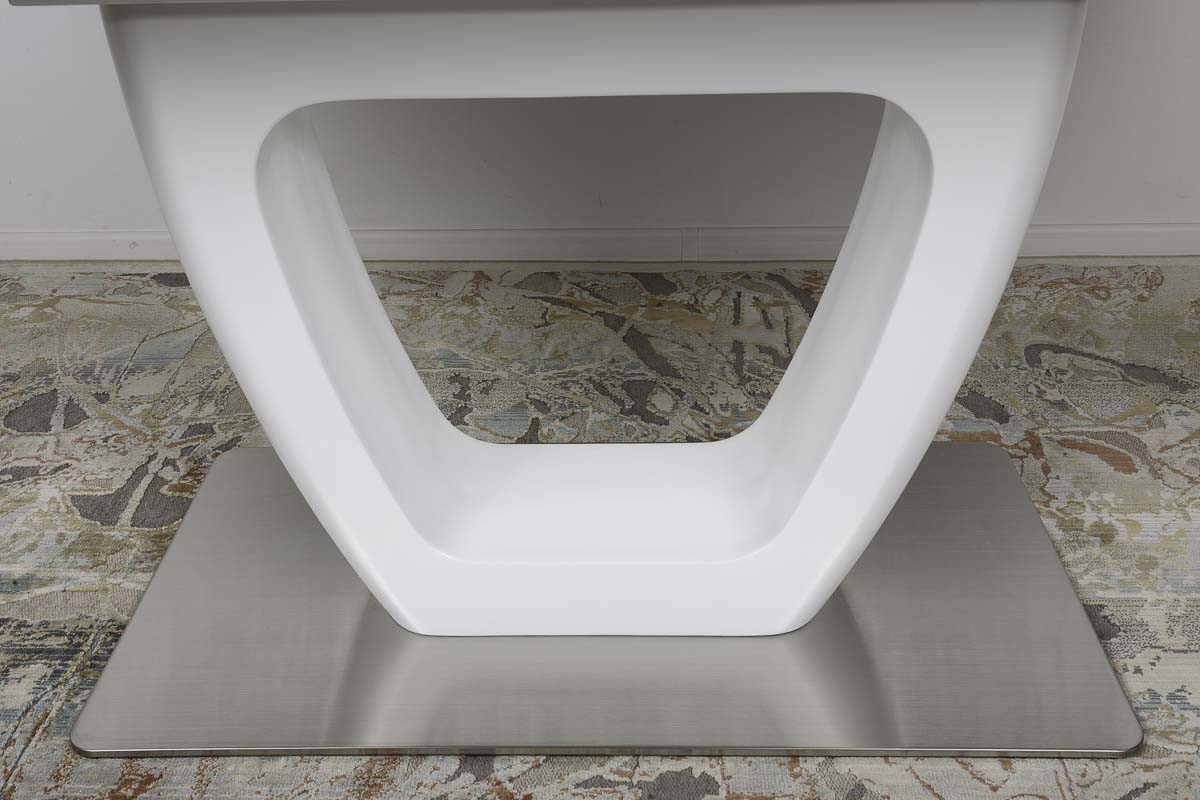 Стол модерн NL- Toronto 160 см (Торонто) стекло сатин белый
