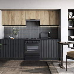 Кухня прямая HALMAR EMMA 240 (дуб/черный)