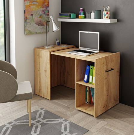 Раздвижной письменный стол Helvetia SMART 24N0LV03 (дуб вотан)