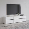 Тумба под телевизор на 3 двери и 3 ящика Helvetia CROSS 249WMY41 (белый-черный)