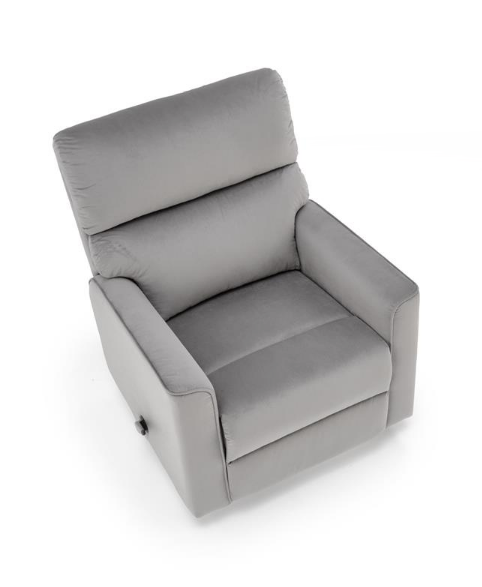 Кресло - шезлонг мягкое HALMAR KARIM (серый) 