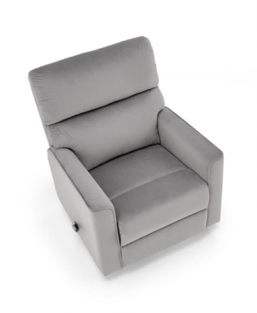 Кресло - шезлонг мягкое HALMAR KARIM (серый) 