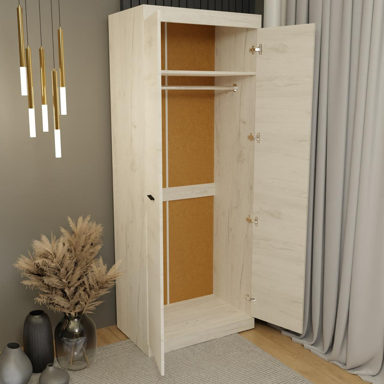 Шкаф распашной на 2 двери EVR- Соната-800 крафт белый