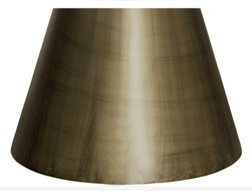 Стол обеденный CRV- Conus, Arctic ice top aged brass finish 100 см,белый