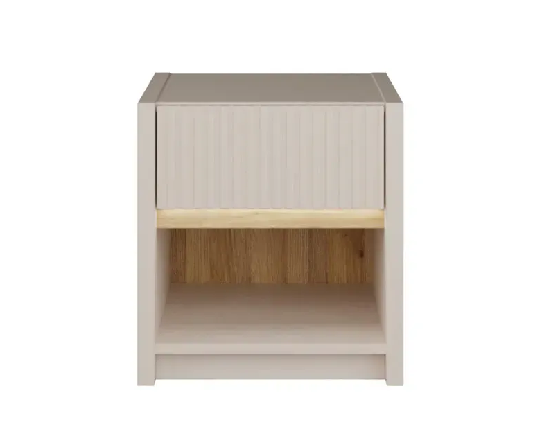 Тумба прикроватная Forte OAK SQUERE OSQK011B песочный/ дуб маувелла