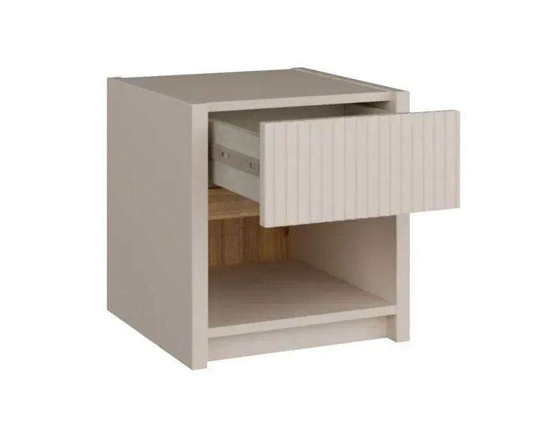 Тумба прикроватная Forte OAK SQUERE OSQK011B песочный/ дуб маувелла