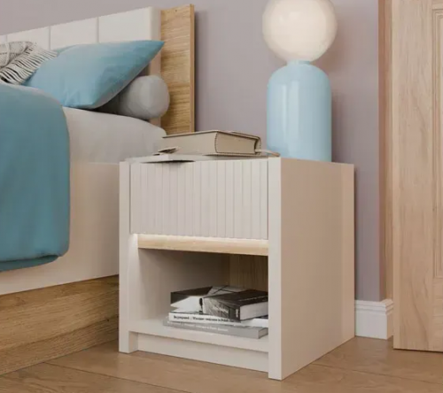 Тумба прикроватная Forte OAK SQUERE OSQK011B песочный/ дуб маувелла