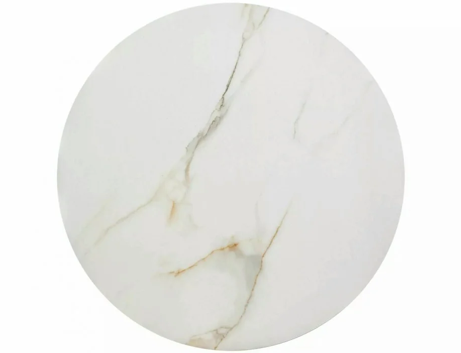 Журнальный стол SIGNAL- PORTAFINO A Белый Диаметр 80, Диаметр 60 / Золото (комплект)   