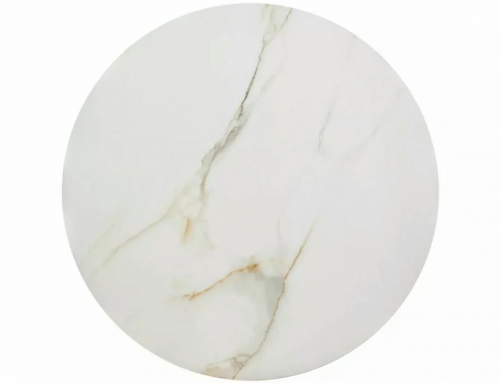 Журнальный стол SIGNAL- PORTAFINO A Белый Диаметр 80, Диаметр 60 / Золото (комплект)   