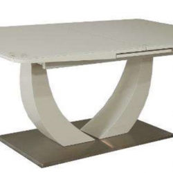 Стол обеденный модерн premium T Evro- Concord Beige T-904 (160-200*90) стекло матовое