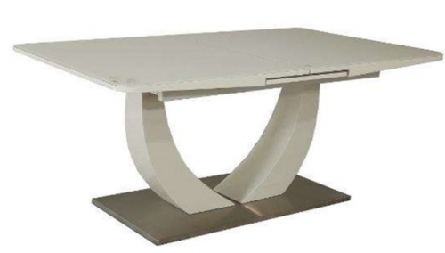 Стол обеденный модерн premium T Evro- Concord Beige T-904 (160-200*90) стекло матовое