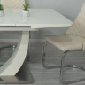 Стол обеденный модерн premium T Evro- Concord Beige T-904 (160-200*90) стекло матовое