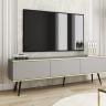Тумба под ТВ Perfect Home Оро / Oro RTV175 3-дверная с черными ножками Серый