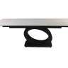 Стол раскладной INI- OVIDIO CERAMIC 160(240)*90 белый дуб/ черный каркас