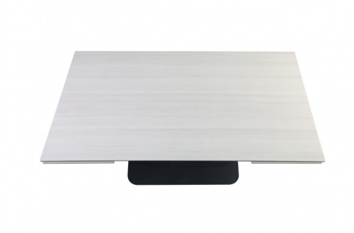 Стол раскладной INI- OVIDIO CERAMIC 160(240)*90 белый дуб/ черный каркас