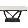 Стол раскладной INI- TYLER CERAMIC 160(240)*90 белый мат/ черный каркас  