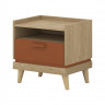 Тумбочка прикроватная Helvetia SCANDI 24D5OH22 (дуб/кирпич)