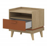 Тумбочка прикроватная Helvetia SCANDI 24D5OH22 (дуб/кирпич)