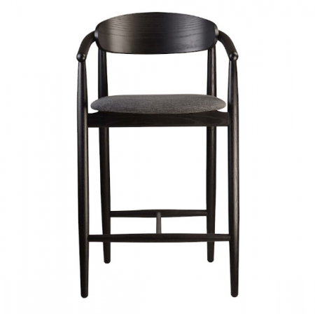 Стул полубарный LVK- Mamont sem-soft черный 