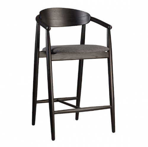 Стул полубарный LVK- Mamont sem-soft черный 