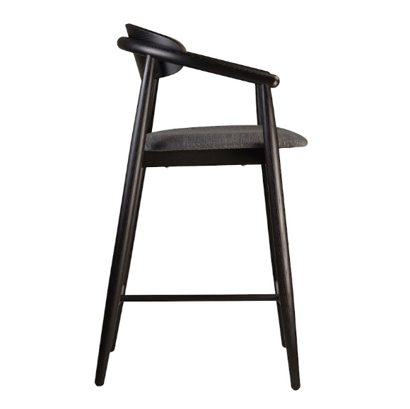 Стул полубарный LVK- Mamont sem-soft черный 