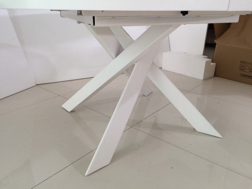 Стол обеденный модерн EXI- Павия (белый под мрамор)
