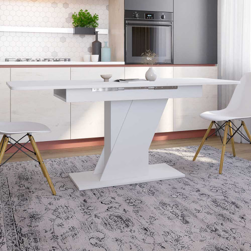 Обеденный стол раскладной LION- Грейс Нимфея Альба(белый) (LION-045016) ТОП