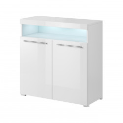 Комод на 2 двери Helvetia INDIA 2497DE45 (белый/белый глянец)