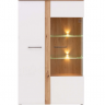 Витрина на 2 двери Forte TULUZA TUZV621B (дуб артизан/белый глянец)