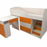 Кровать-комната + стол VRN- Bed Room 5 (оранжевый)