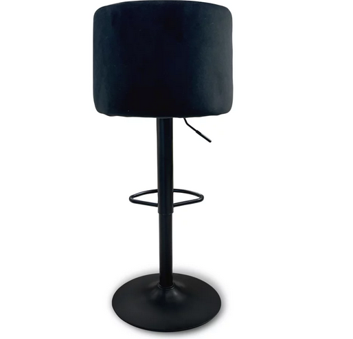 Барный стул поворотный CRV- Naive Black moon velvet black base, регулируемый по высоте