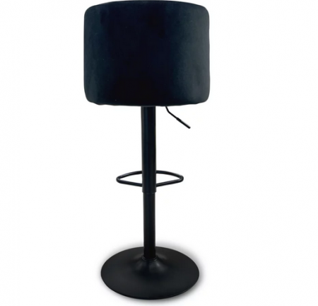 Барный стул поворотный CRV- Naive Black moon velvet black base, регулируемый по высоте