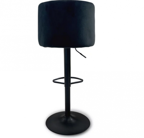 Барный стул поворотный CRV- Naive Black moon velvet black base, регулируемый по высоте