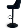 Барный стул поворотный CRV- Naive Black moon velvet black base, регулируемый по высоте