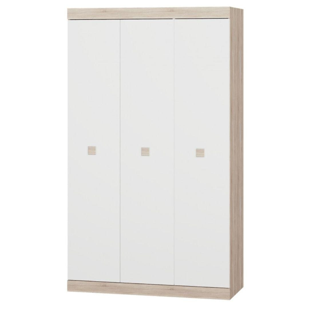 Шкаф распашной на 3 двери EVR- Соната-1200 дуб Сонома + фасад белый