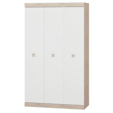 Шкаф распашной на 3 двери EVR- Соната-1200 дуб Сонома + фасад белый
