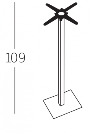 Стол барный VLL- SCAB Tiffany D60 (белый/черный)