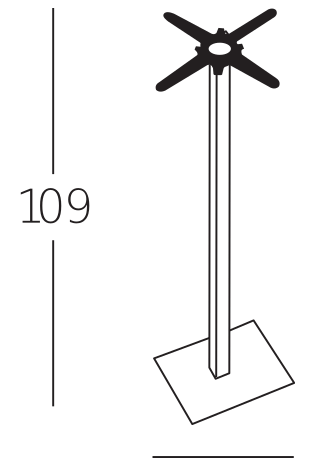 Стол барный VLL- SCAB Tiffany D60 (белый/черный)