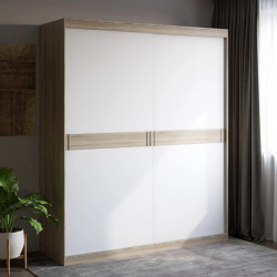 Шкаф-купе на 2 двери EVR- Соната-1800 дуб Сонома + белый