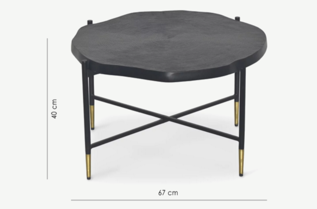 Стол кофейный CRV- Ornette, Black finish 67 см,черный