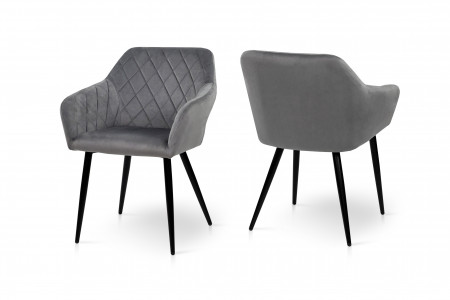 Кресло мягкое BIO- Grace Акура (велюр серый) 