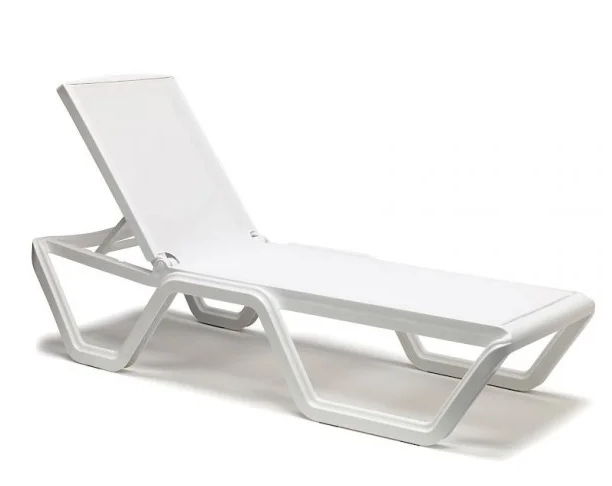 Шезлонг пластиковый VLL- SCAB VELA (белый, белый/тортора)