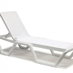 Шезлонг пластиковый VLL- SCAB VELA (белый, белый/тортора)